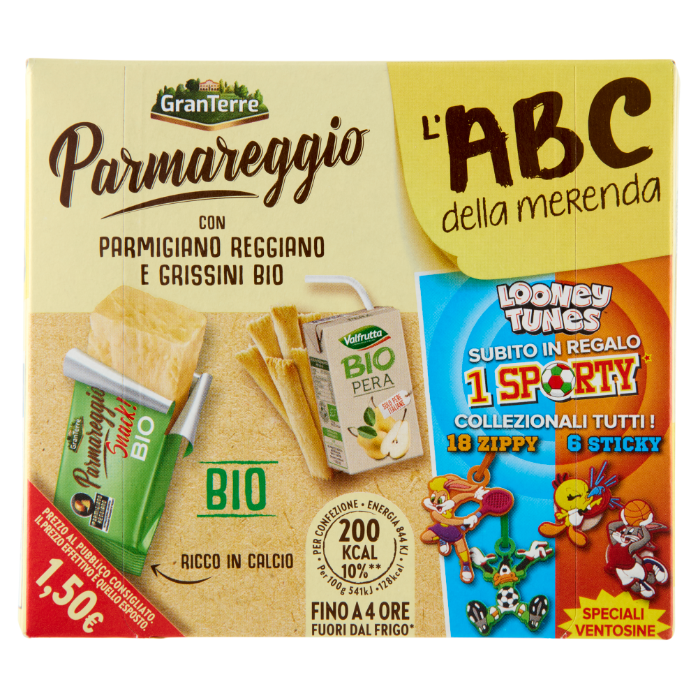 Parmareggio l'ABC della merenda con Parmigiano Reggiano e Grissini Bio