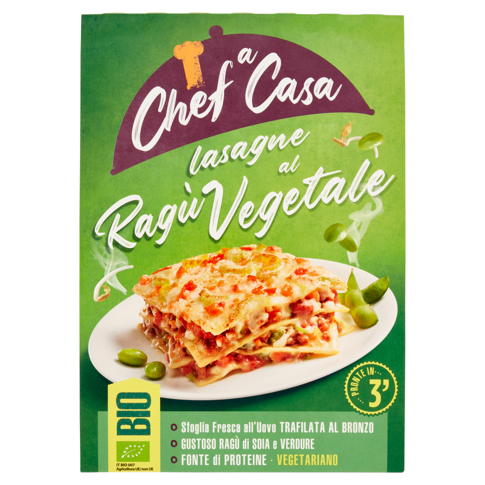Chef a Casa lasagne al Rag&ugrave; Vegetale Bio 400 g