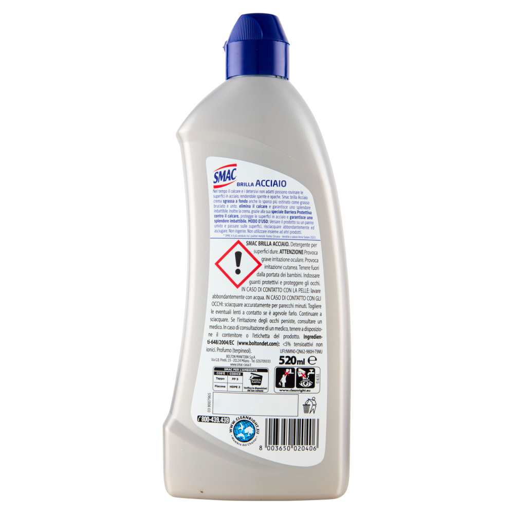 Smac Brilla Acciaio Crema 520 ml