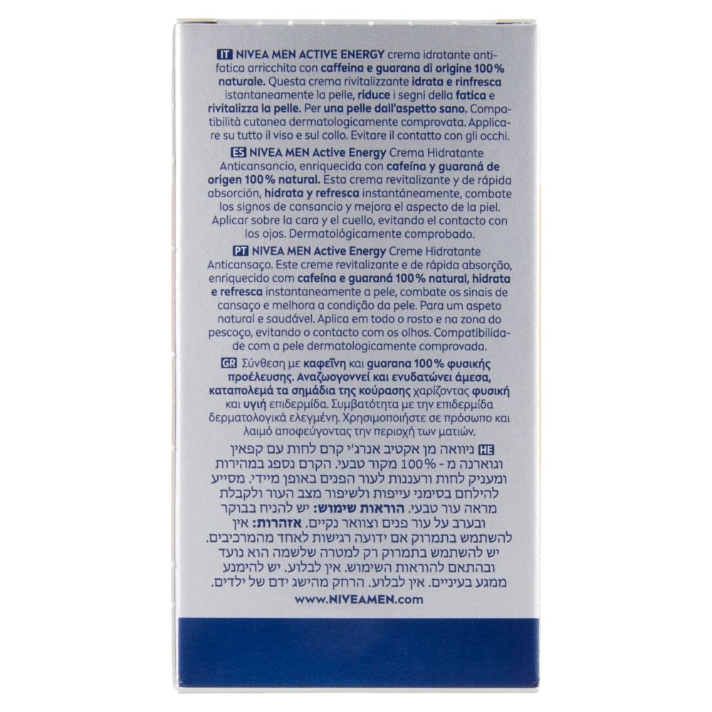 Nivea Men Active Energy Crema Idratante Anti Tiredness 50 ml