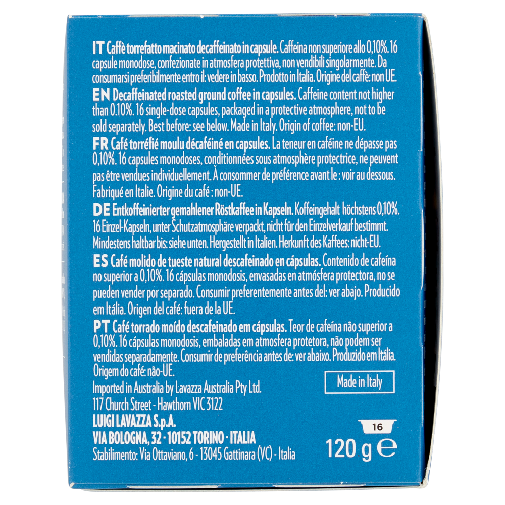 Lavazza A Modo Mio Dek 16 Capsule 120 g