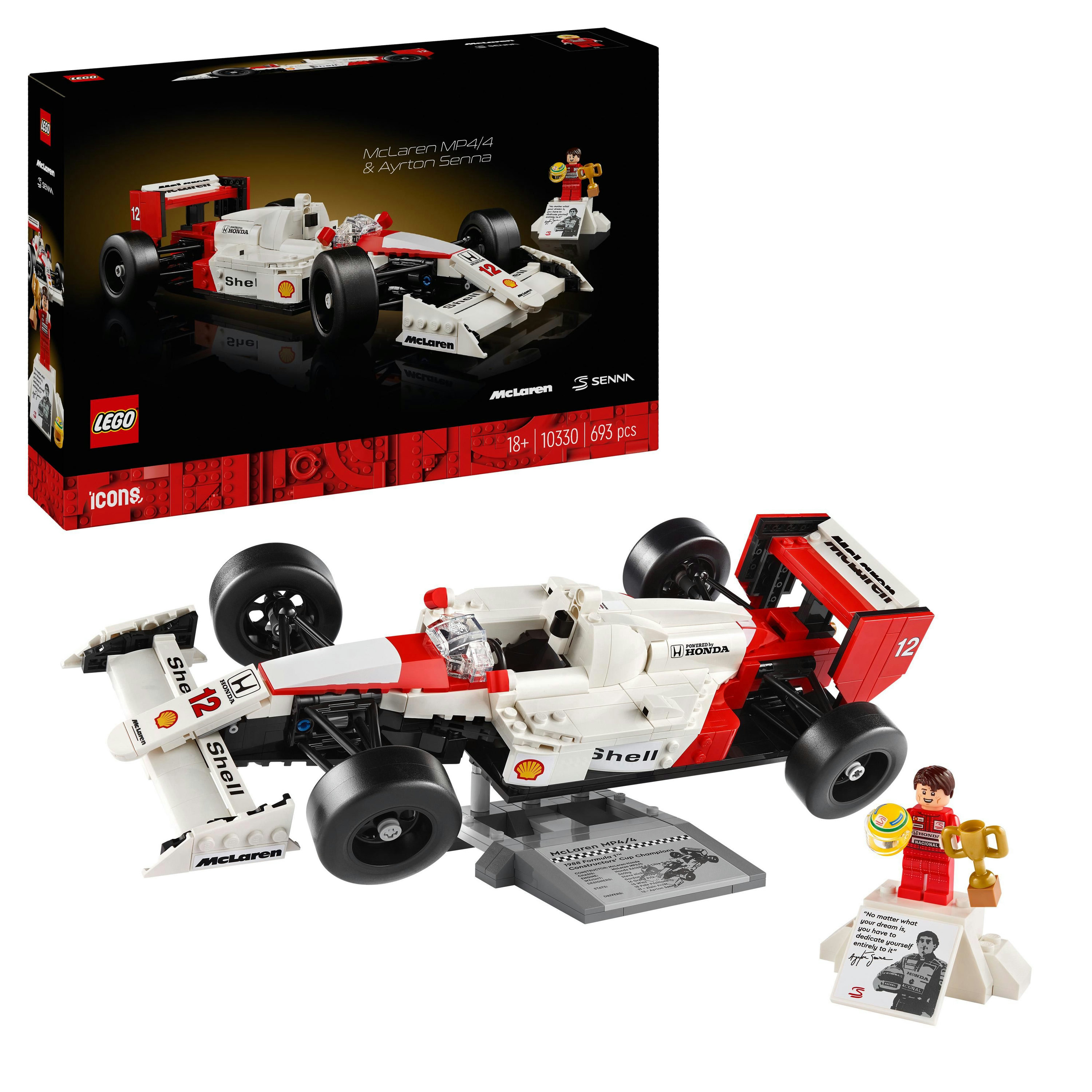 LEGO ICONS McLaren MP4/4 e Ayrton Senna