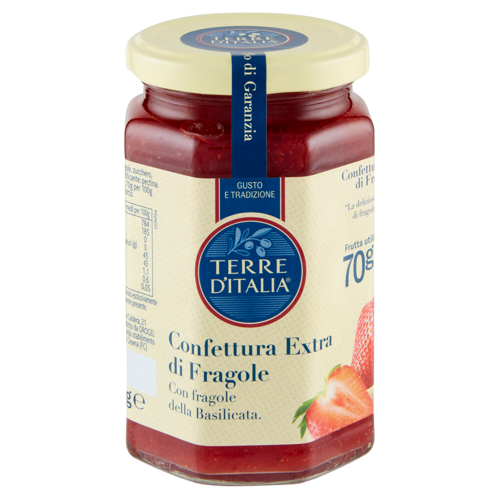 Terre d'Italia Confettura Extra di Fragole con fragole della Basilicata 340 g
