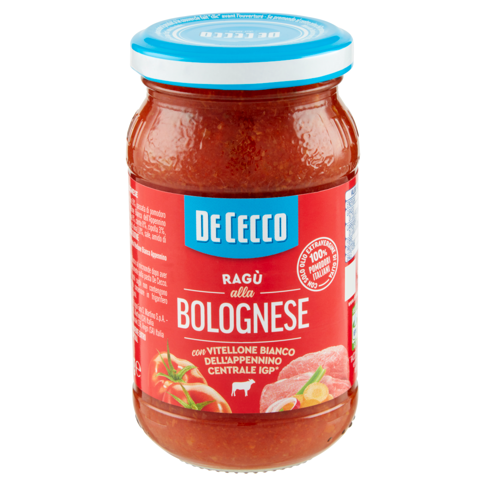 De Cecco Rag&ugrave; alla Bolognese con Vitellone Bianco dell'Appennino Centrale IGP* 190 g