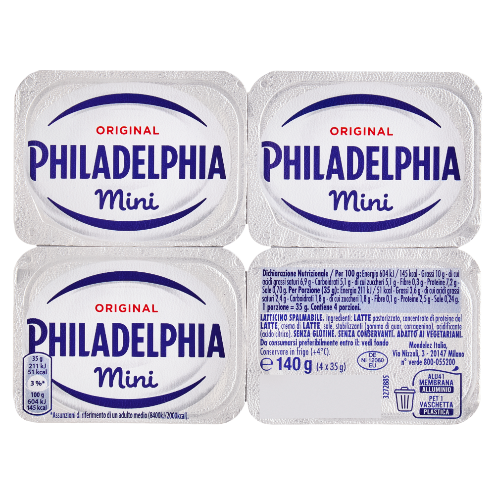 Philadelphia Original Mini formaggio fresco spalmabile - 4x35g