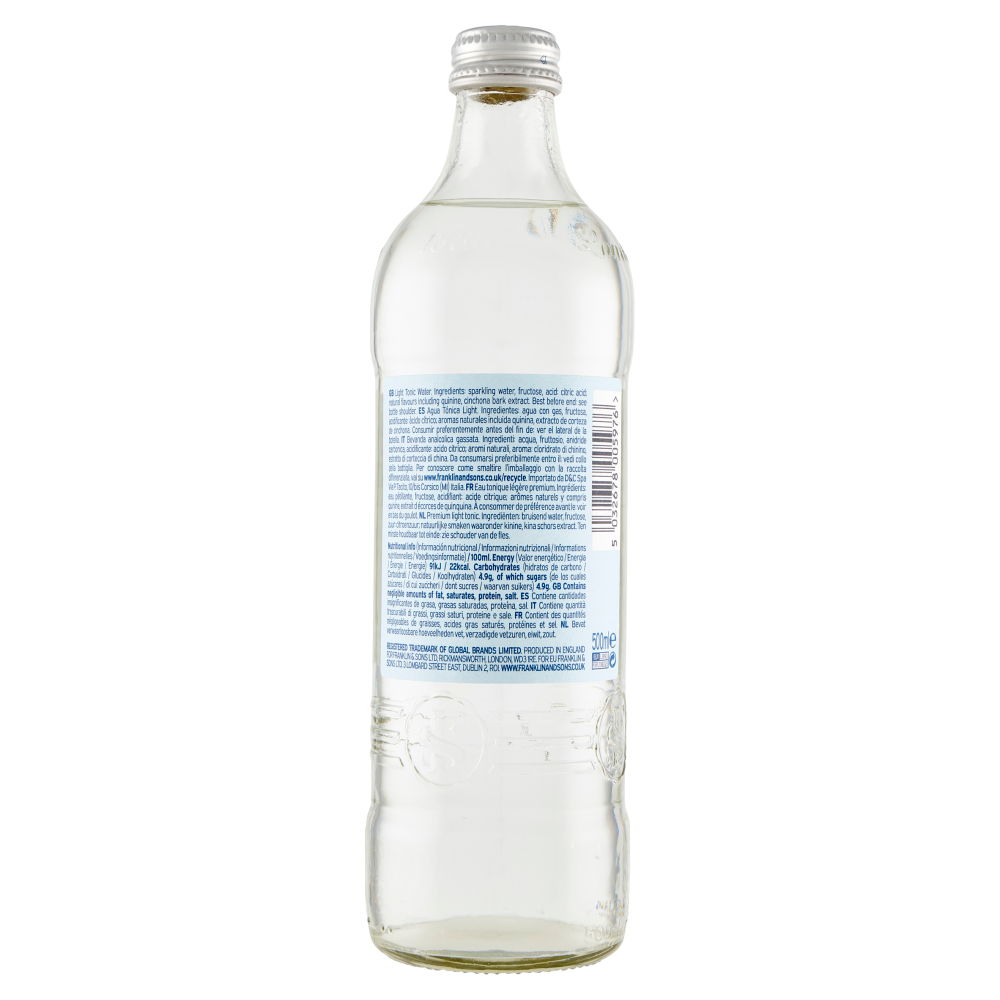 Franklin & Sons Ltd Premium Light Tonic Water 500 ml