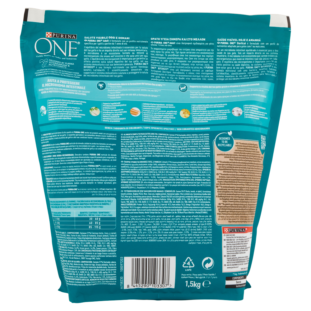 PURINA ONE Adult Ricco in Salmone 1,5 kg