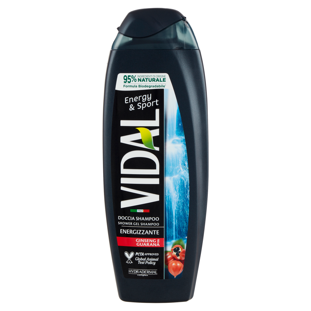 Vidal Energy & Sport Doccia Shampoo Ginseng e Guaranà 250 ml