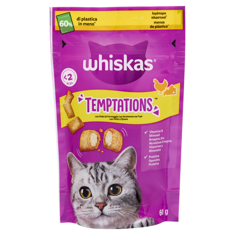 Whiskas Snack Gatto Temptations Pollo 60 g