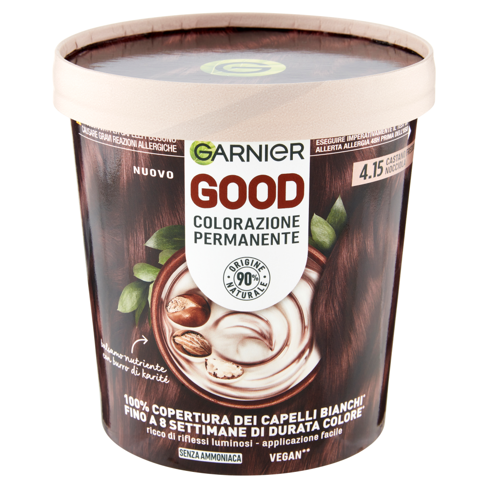 Garnier GOOD 4.15 Castano Freddo Nocciola, colorazione permanente senza ammoniaca