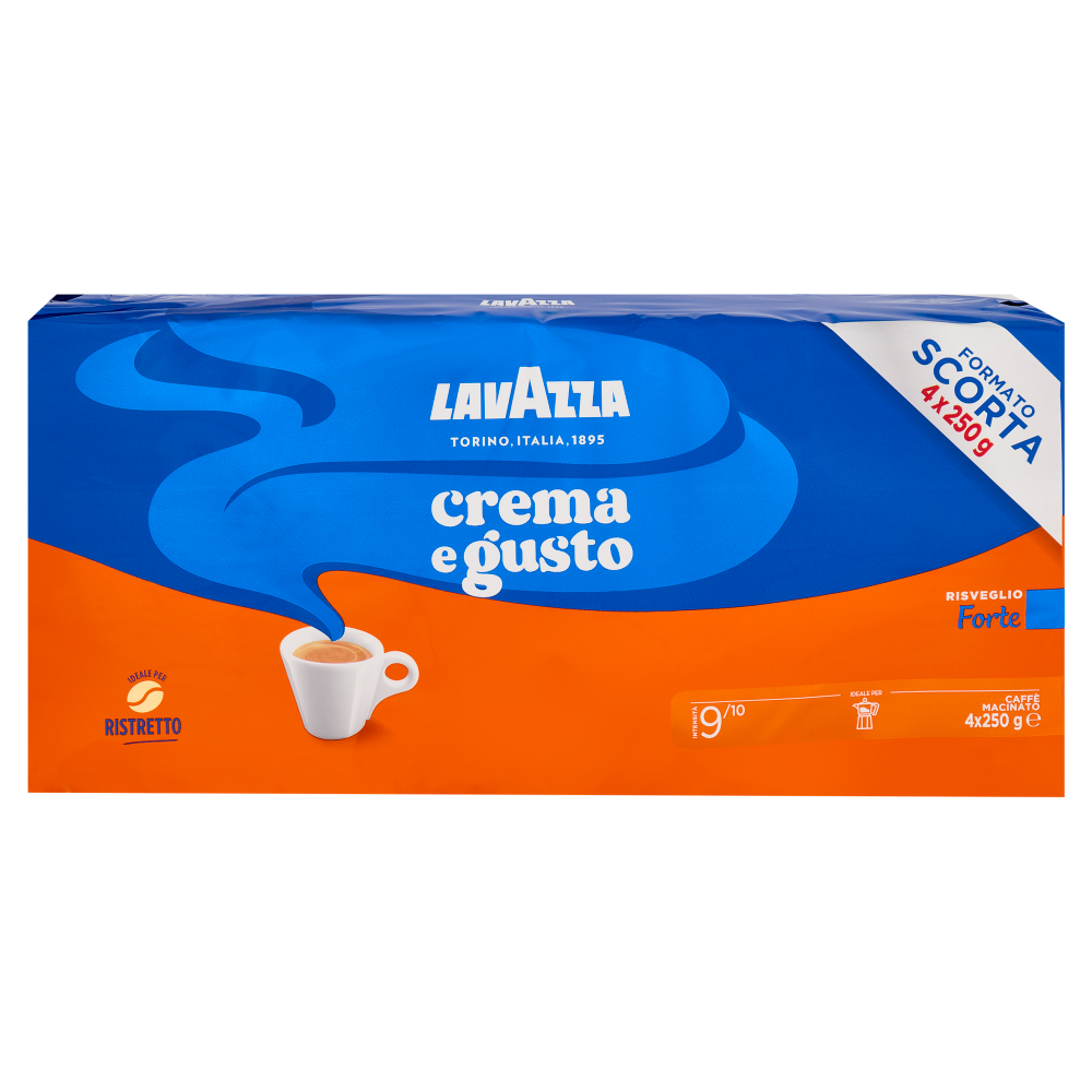 Lavazza crema e gusto Forte Caffè Macinato 4 x 250 g