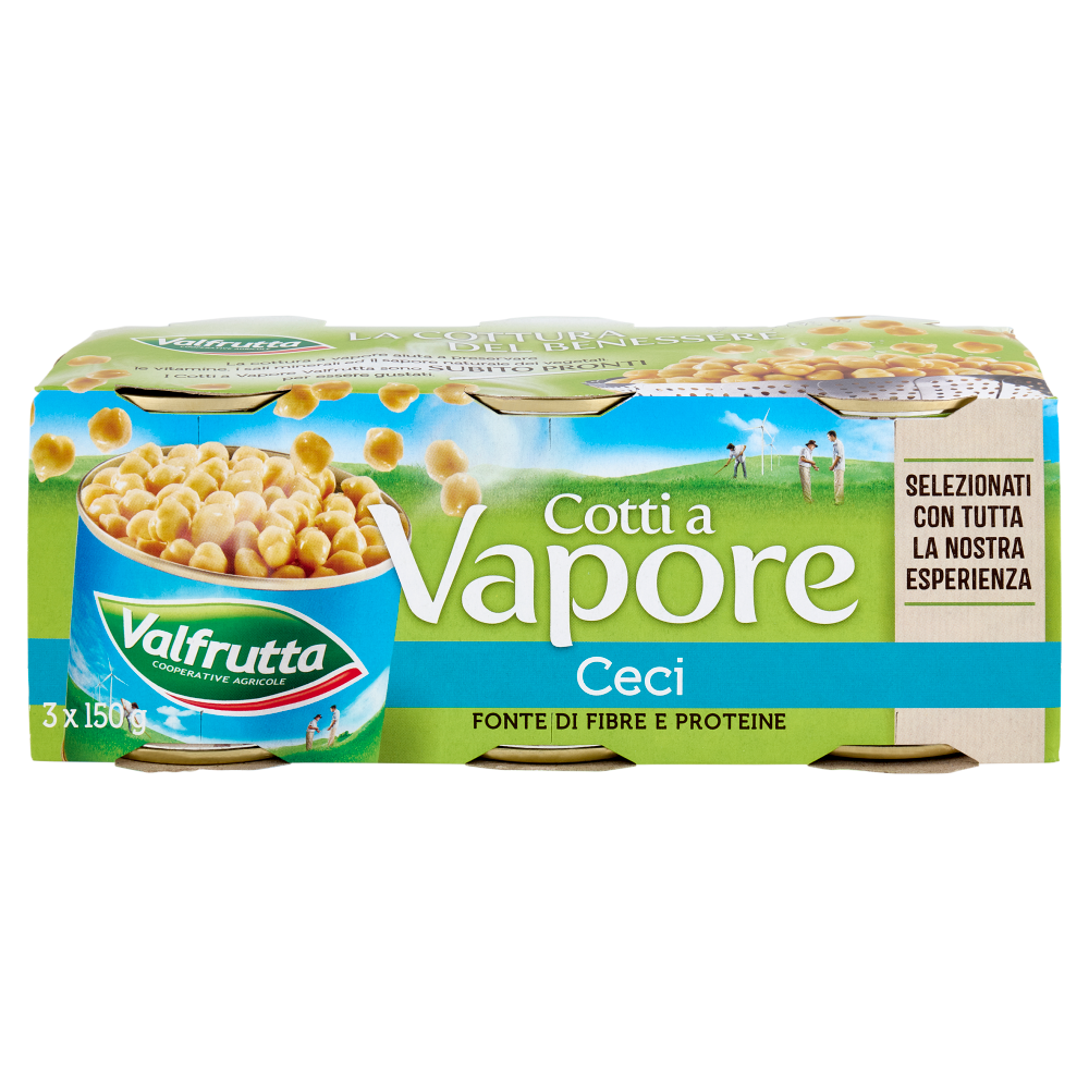 Valfrutta Cotti a Vapore Ceci 3 x 150 g