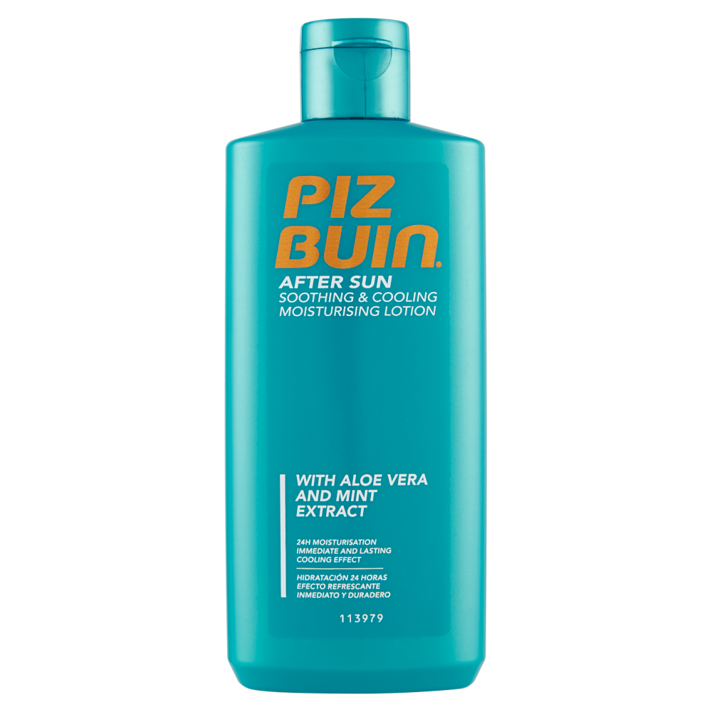 Piz Buin Latte Doposole Idratante Lenitivo E Rinfrescante,Con Aloe Vera, Assorbimento Rapido, 200ml