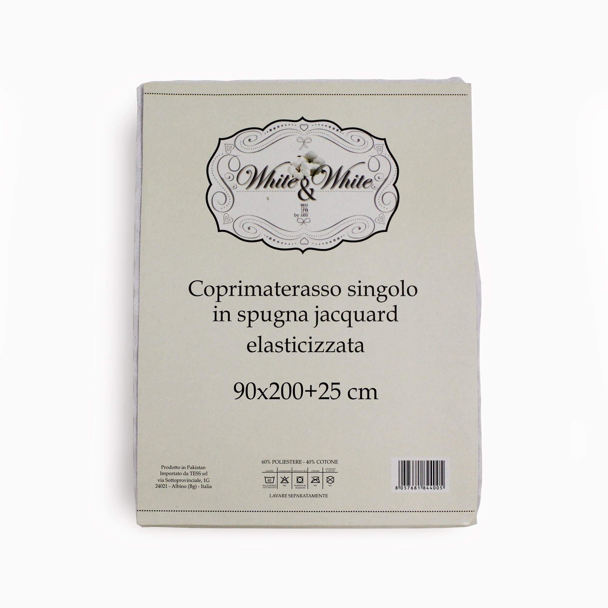 TESS White & White Coprimaterasso singolo