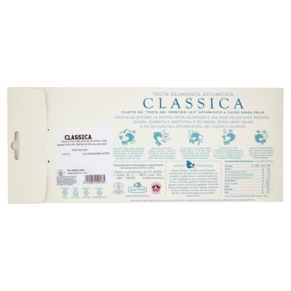 Astro Trota Salmonata Affumicata Classica 0.100 kg