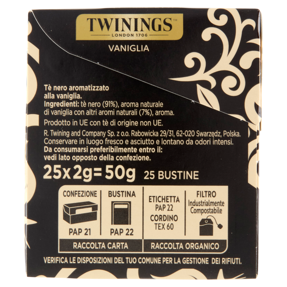 Twinings Vanilla Tea 50 g Carrefour