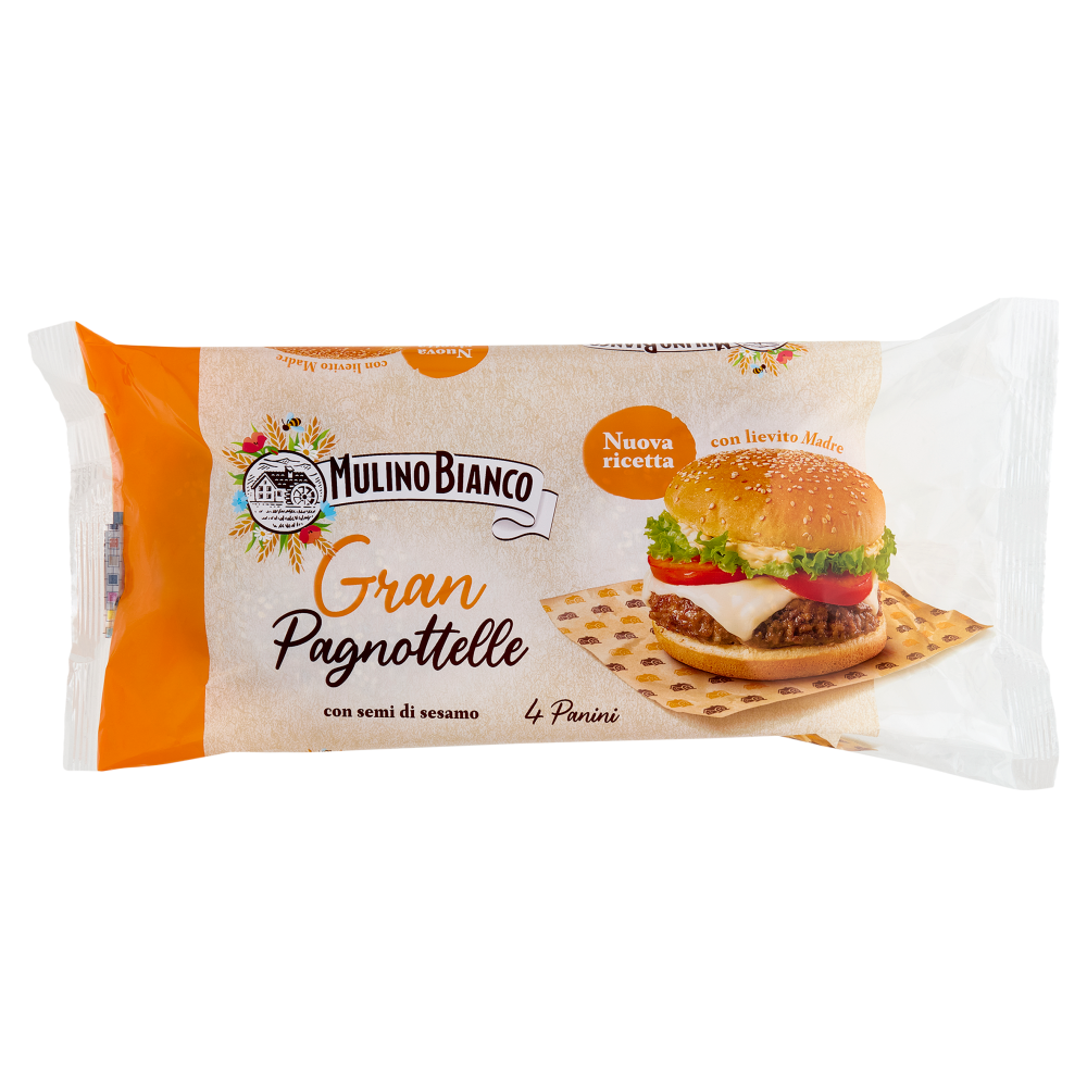 Mulino Bianco Gran Pagnottelle Pane Ideale per Panini 4 pezzi 300g