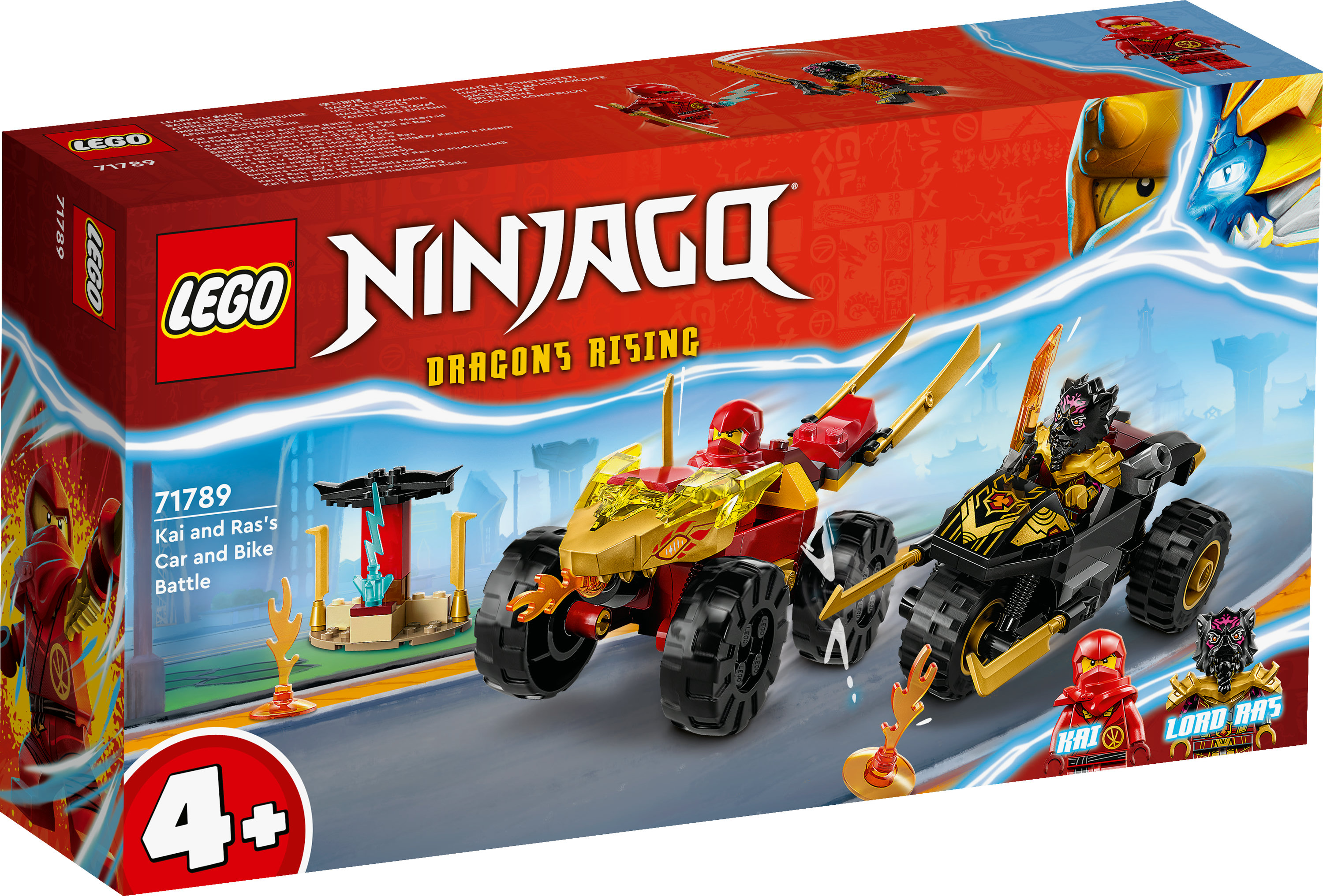 LEGO NINJAGO Battaglia su auto e moto di Kai e Ras