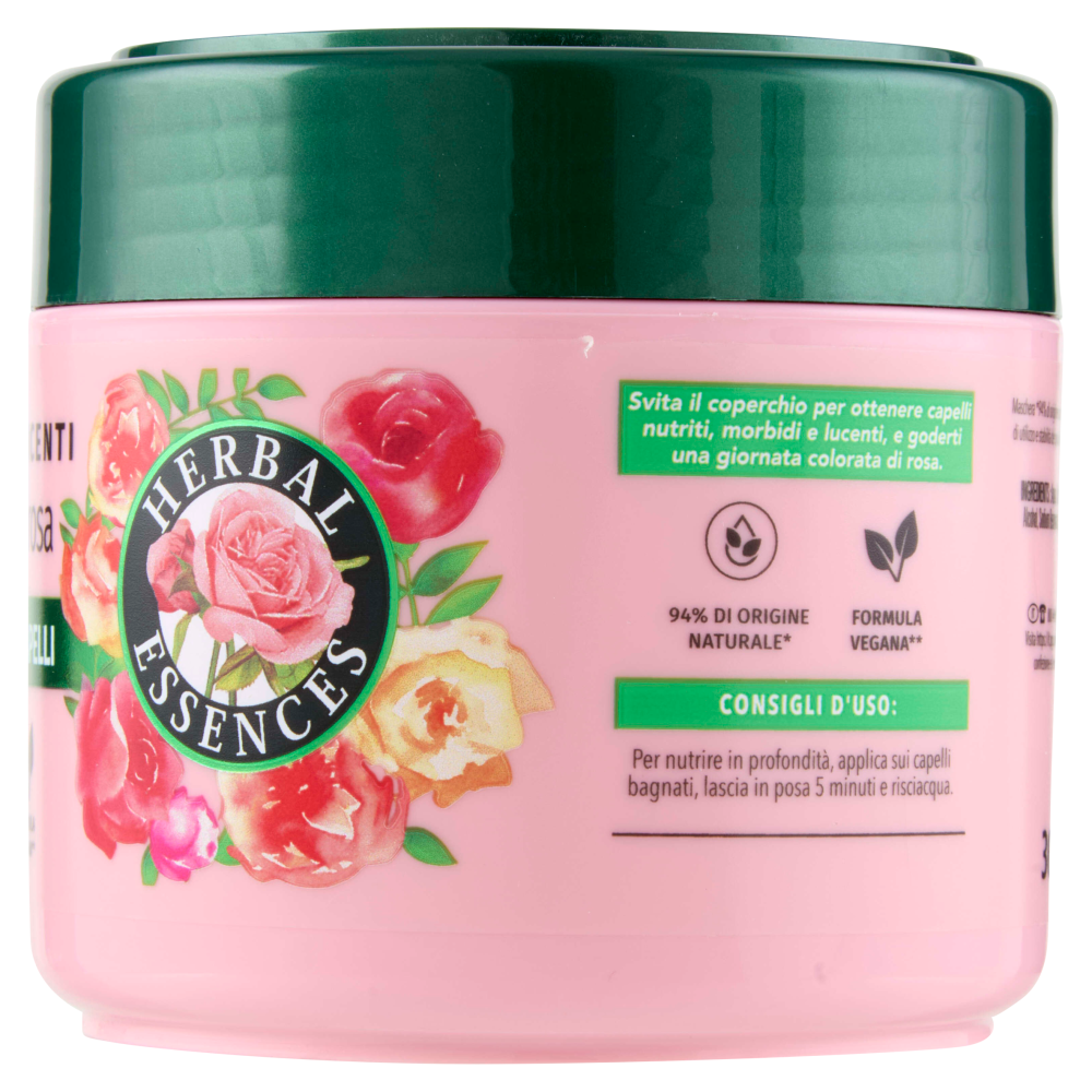 Herbal Essences Morbidi e Lucenti profumo di rosa Maschera per Capelli 300 ml