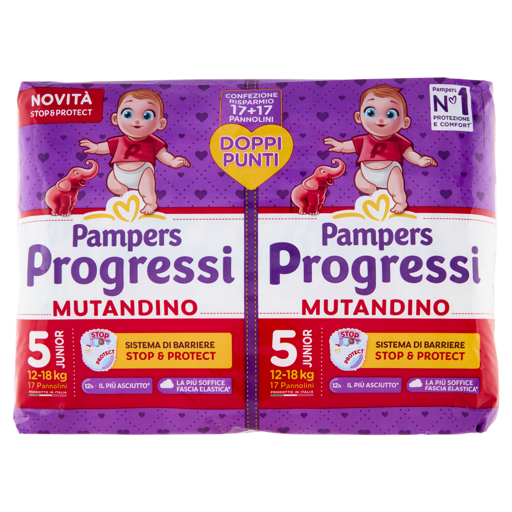 Pampers Progressi Mutandino Junior 17 + 17 pz
