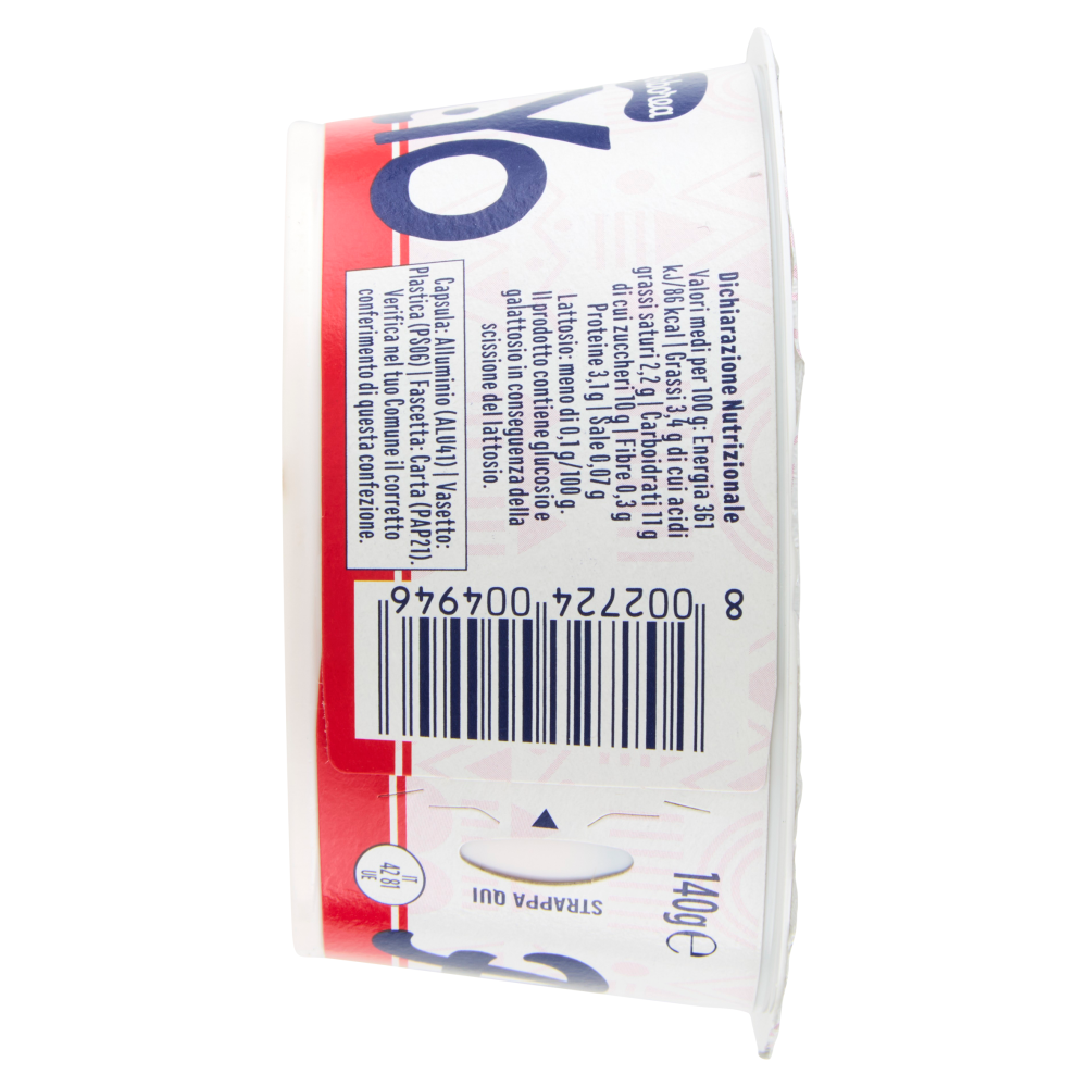 Arborea A-Yo Kefir Fragola in Pezzi Senza Lattosio 140 g