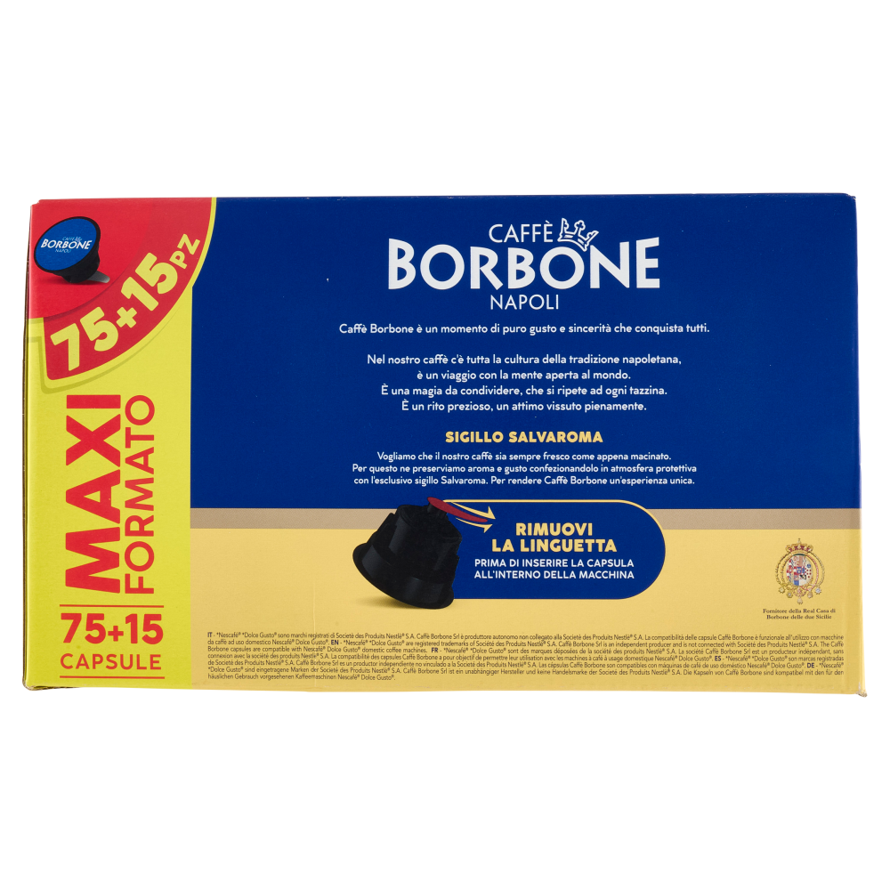 Caff&egrave; Borbone Miscela Decisa Capsule Compatibili Nescaf&egrave; Dolce Gusto* 90 x 7 g