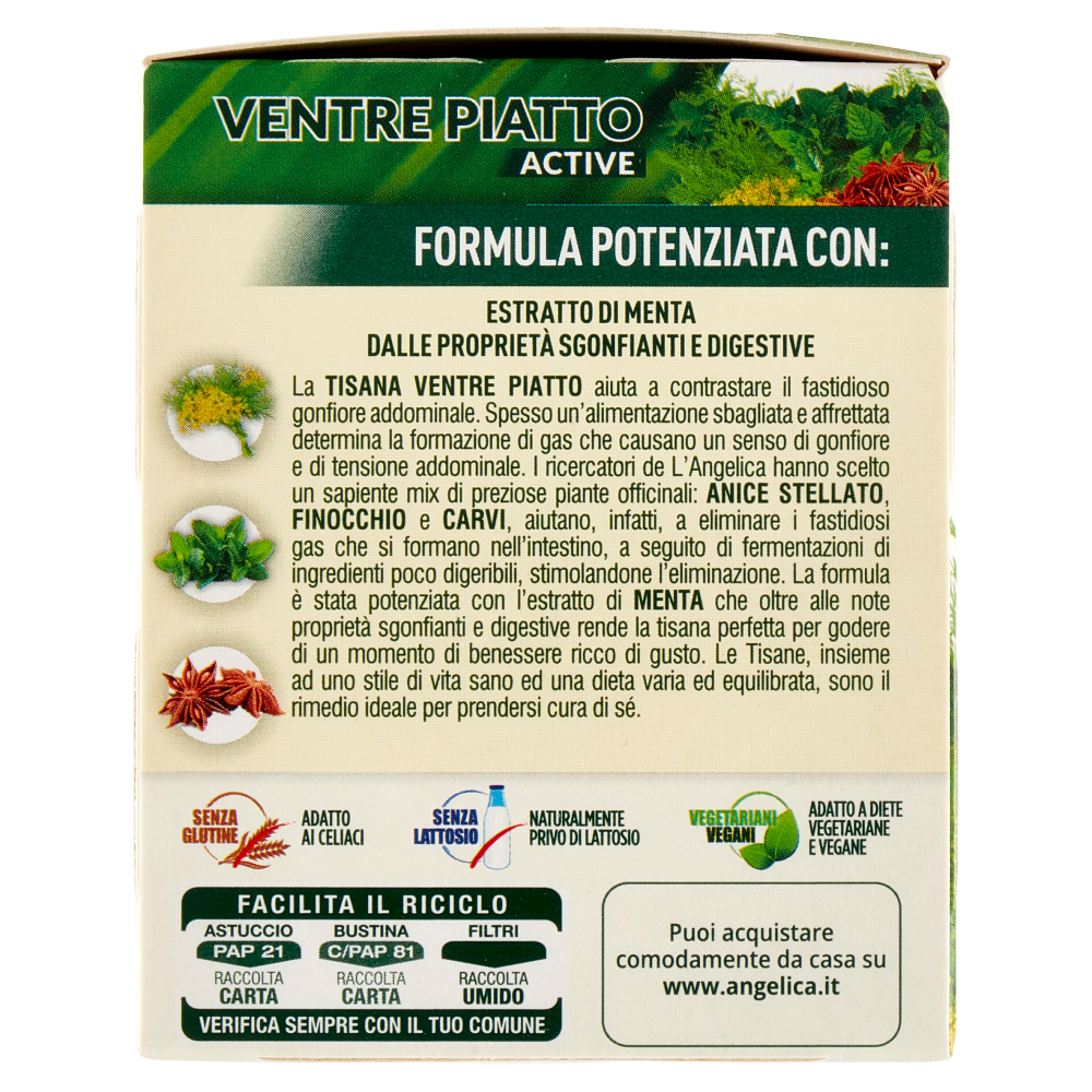 L'Angelica Le Tisane Ventre Piatto Active 18 Filtri 36 g