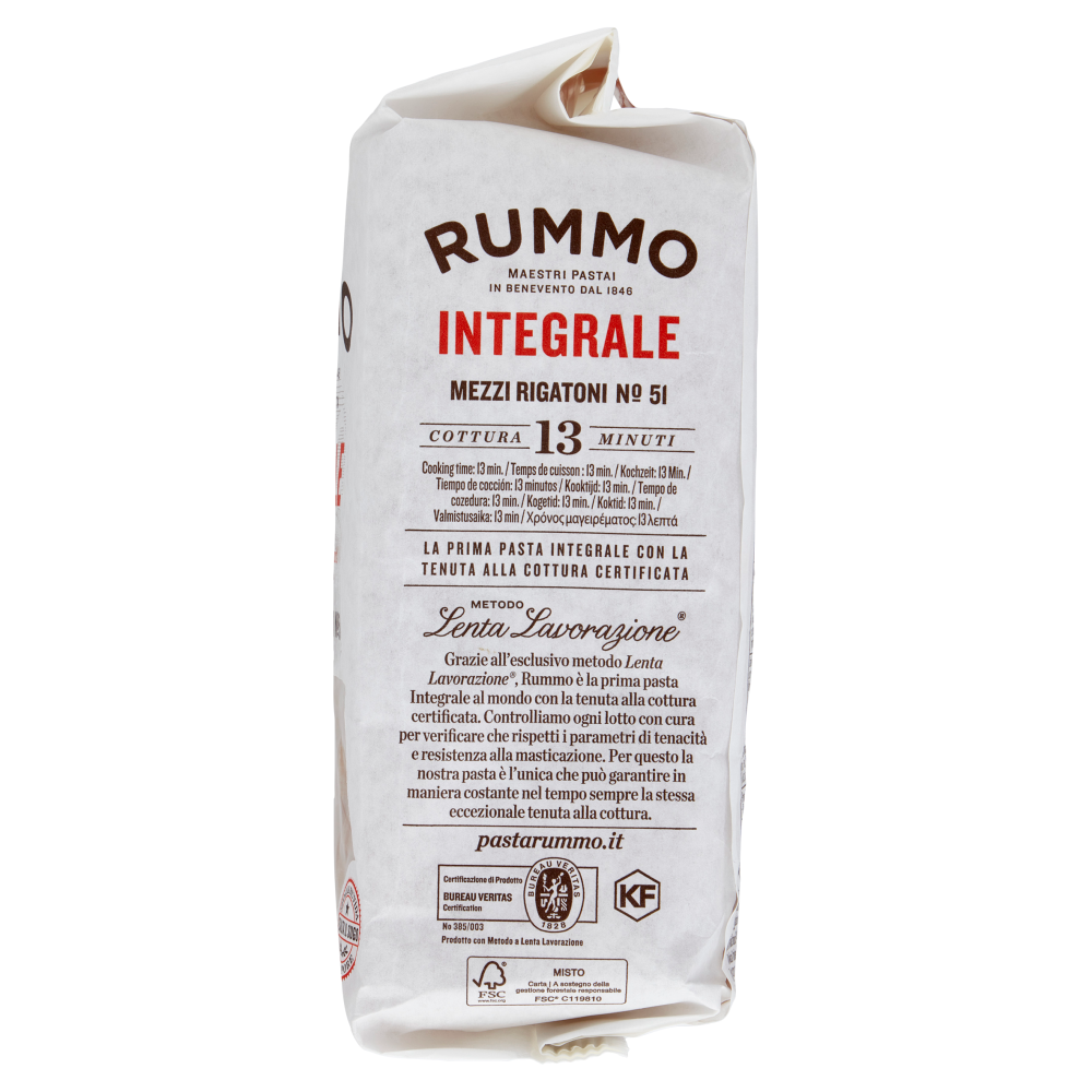 Rummo Integrale Mezzi Rigatoni N° 51 500 g