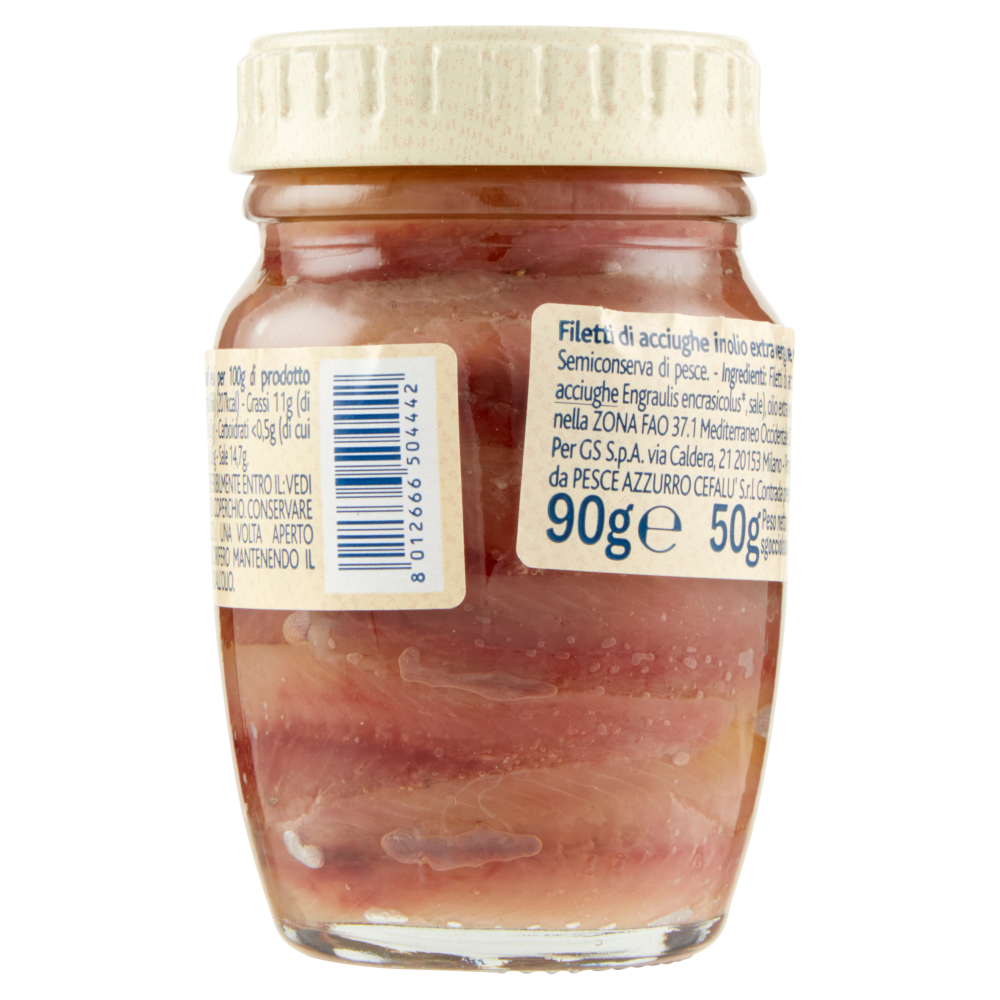 Terre d'Italia Filetti di acciughe di Sicilia in olio extra vergine di oliva 90 g