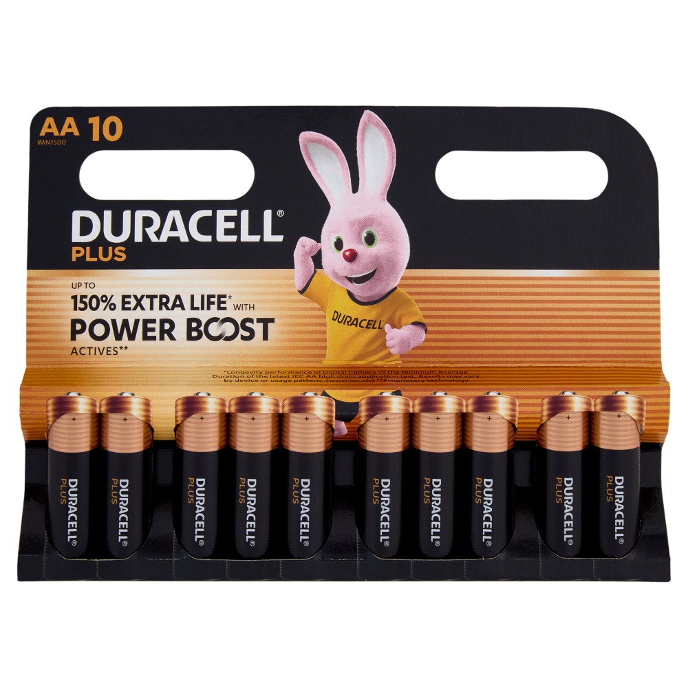 Duracell Plus AA 10 Stilo / Mignon Alcalina 1.5V MN1500 10 pz