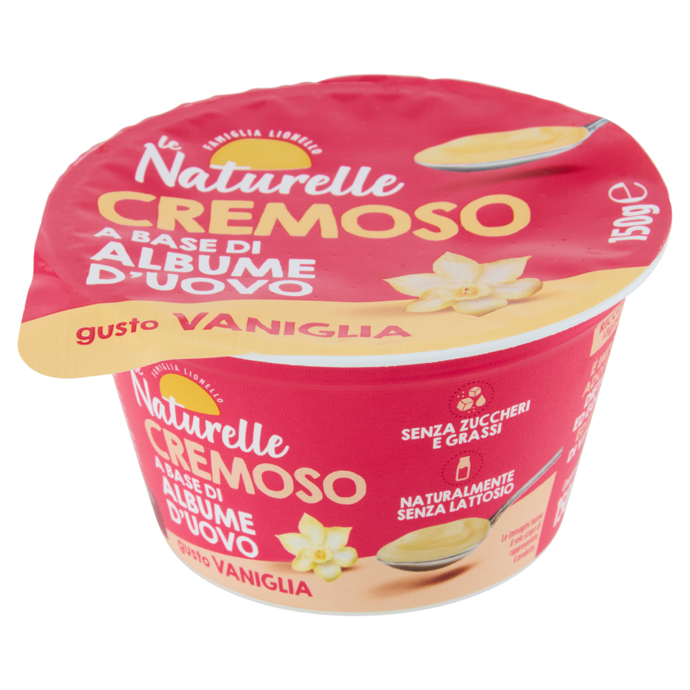 le Naturelle Cremoso a Base di Albume d'Uovo gusto Vaniglia 150 g