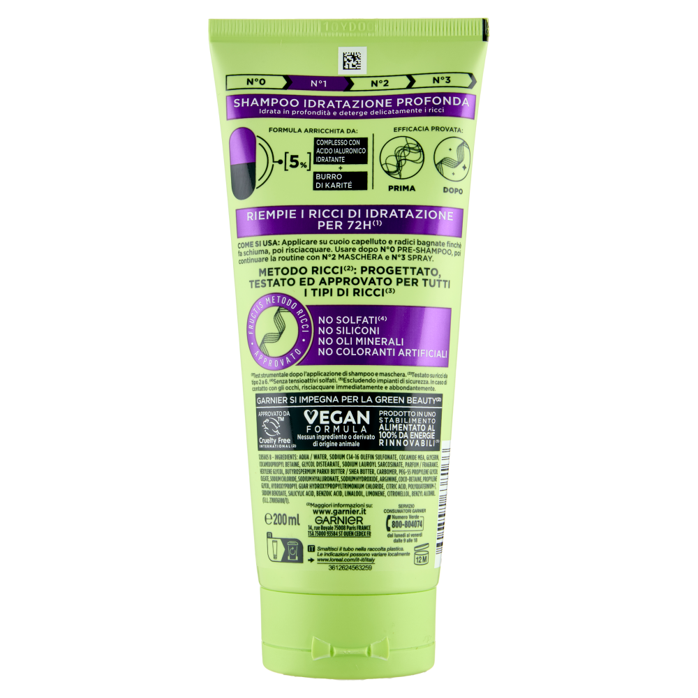 Garnier Fructis Metodo Ricci N°1 Shampoo, 200 ml