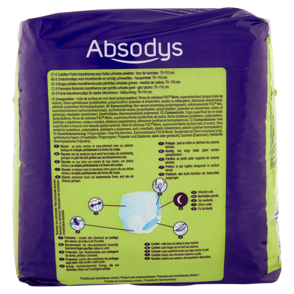 Carrefour Pants Night Absodys Medium 42-54 70-110cm 8 pz