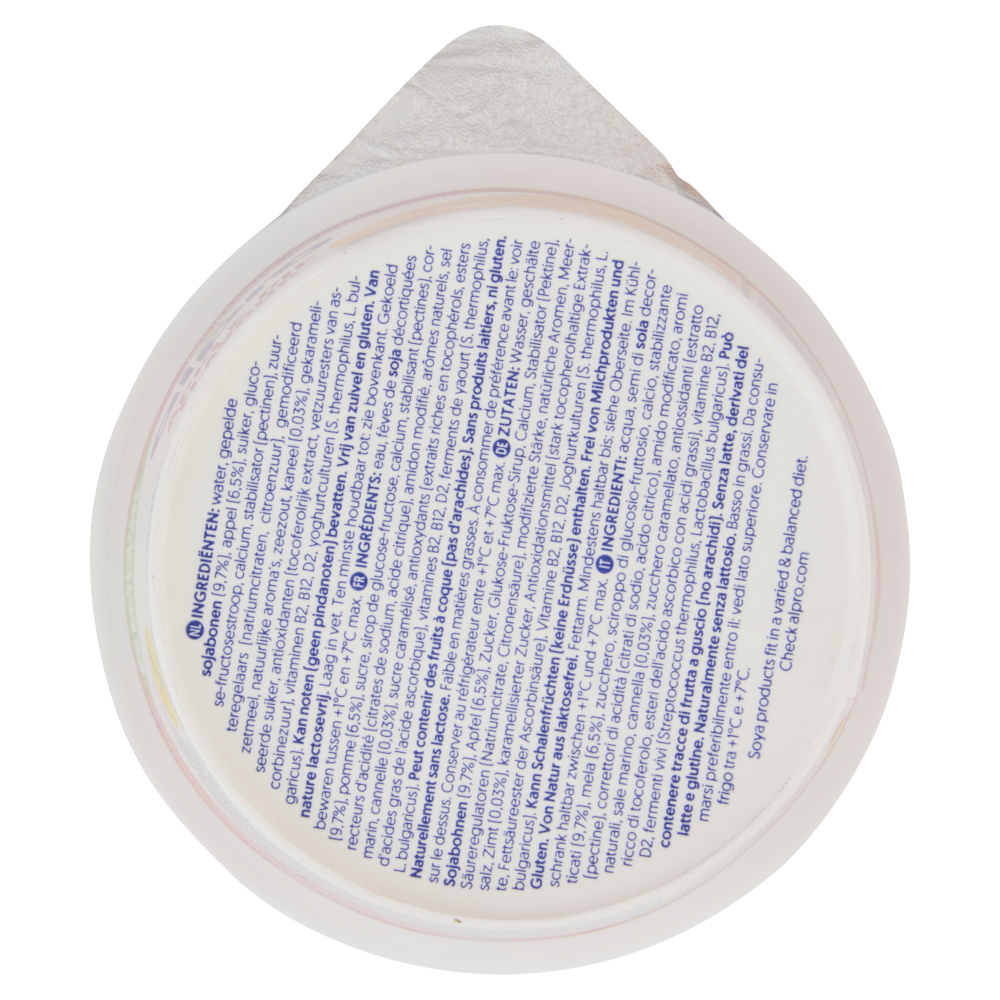 ALPRO Alternativa Vegetale allo Yogurt, Gusto Torta di Mele, Fonte di Calcio, Basso in grassi, 135g