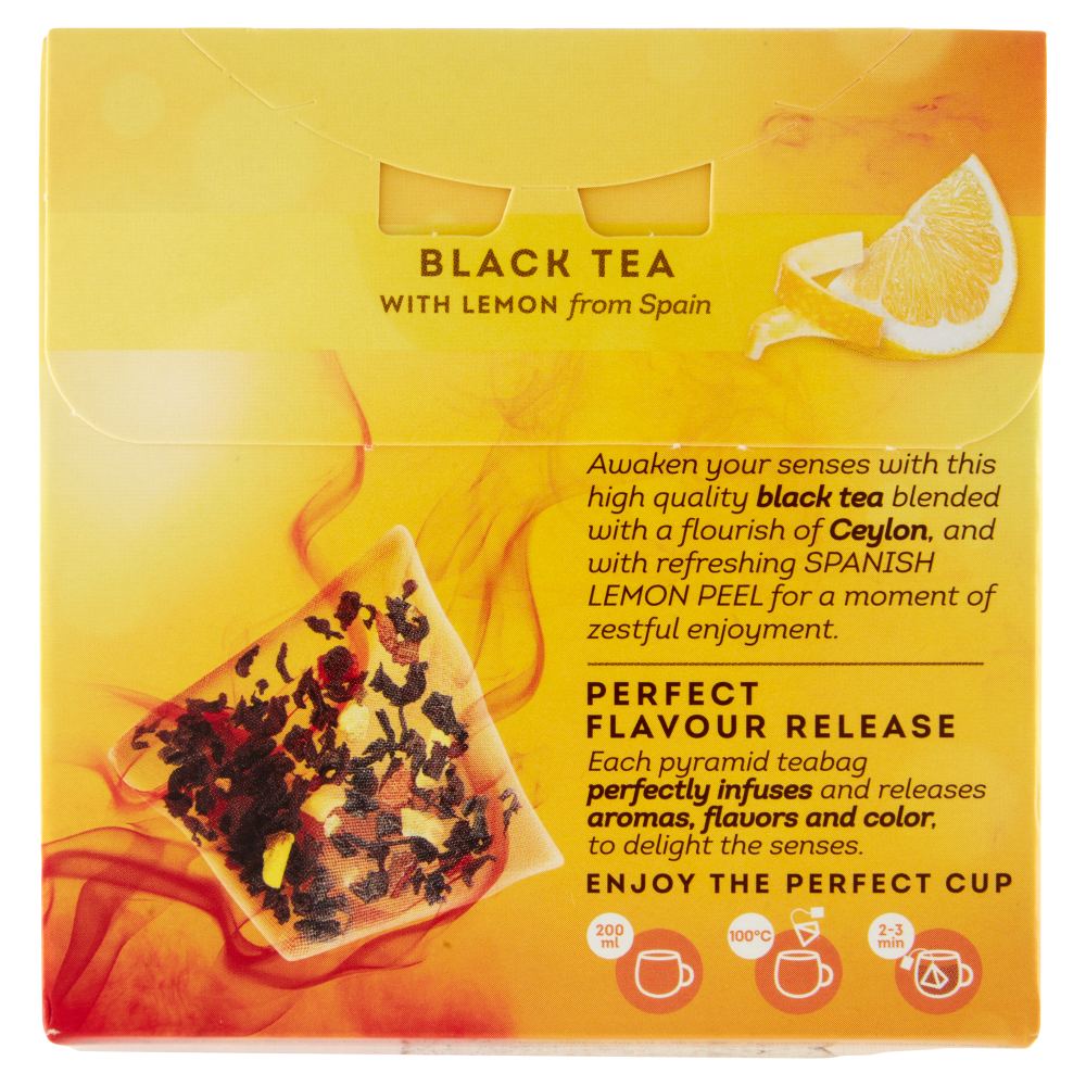 Lipton Limone T&egrave; Nero con Limoni 20 Pyramid Teabags 34 g