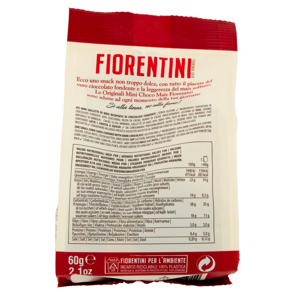 Fiorentini gli Originali Mini Choco Mais Cioccolato Fondente 60 g