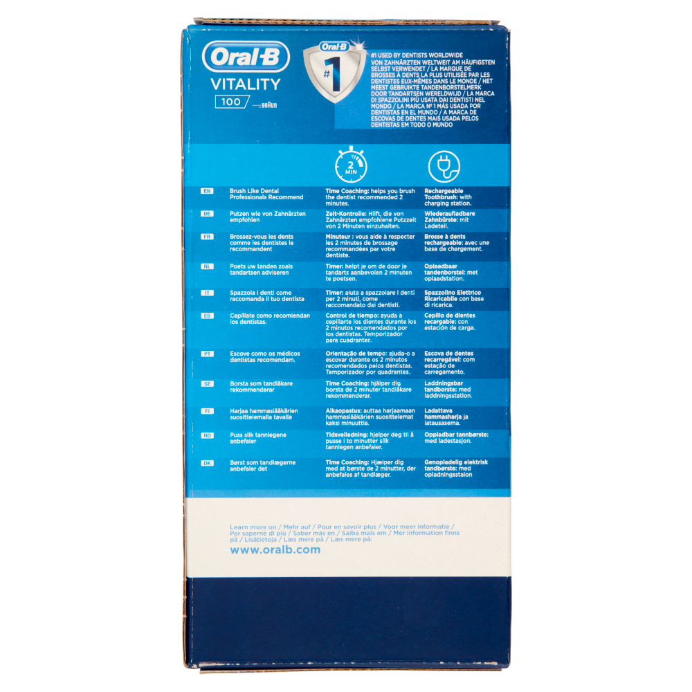 Oral-B Spazzolino Elettrico Denti Ricaricabile Vitality 100 Cross Action Nero