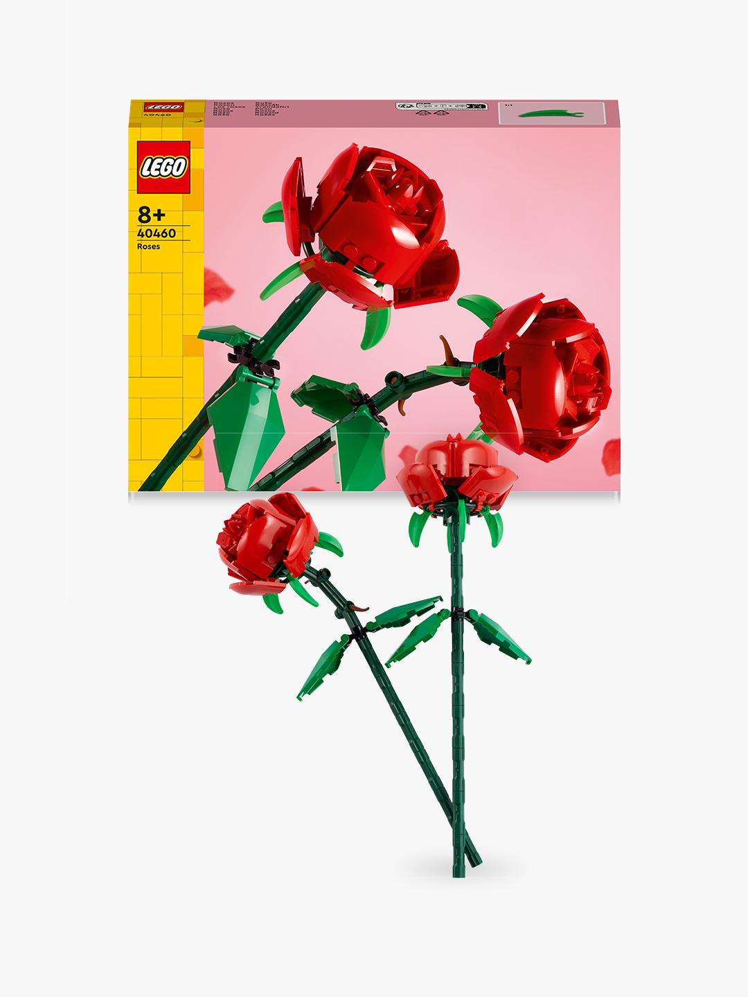 LEGO Botanicals 40460 Rose, Fiori Finti Compatibile con Bouquet di Fiori Artificiali, Regalo Donna, Uomo, Bambine e Bambini 8+