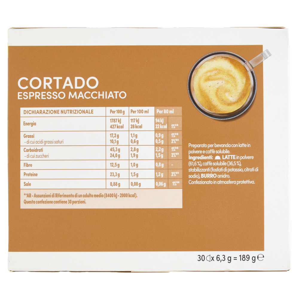 NESCAFÉ DOLCE GUSTO Cortado Espresso Macchiato Caffè 30 Capsule 189g