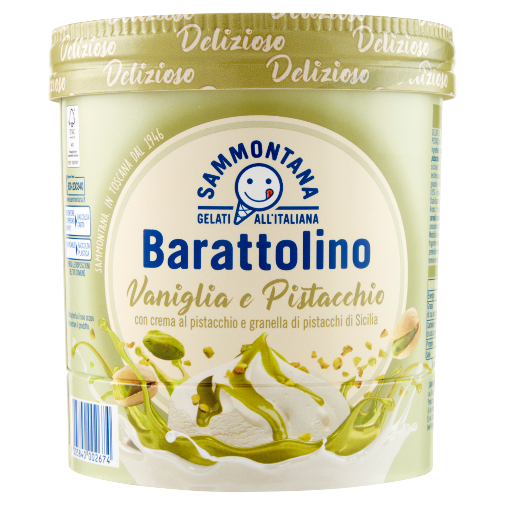 Sammontana Barattolino Delizioso Vaniglia e Pistacchio 500 g