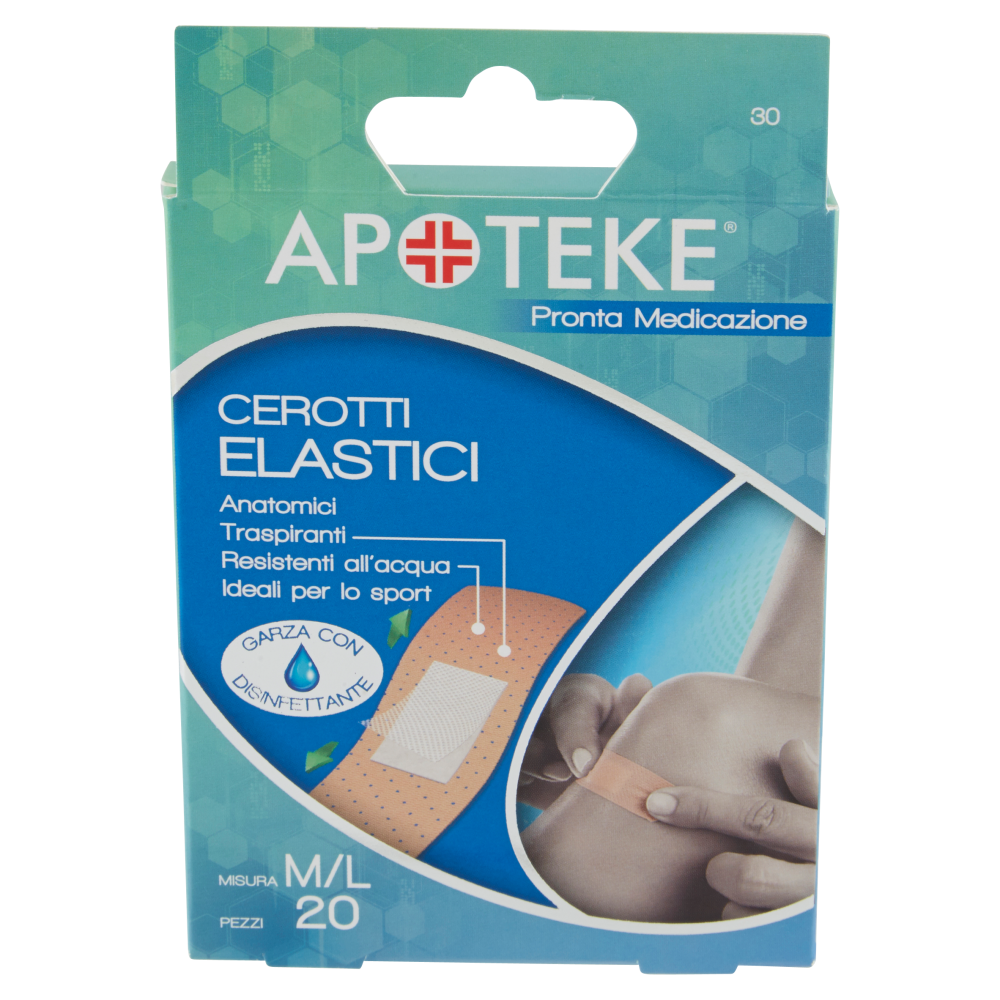Apoteke Pronta Medicazione Cerotti Elastici Misura M/L 20 pz