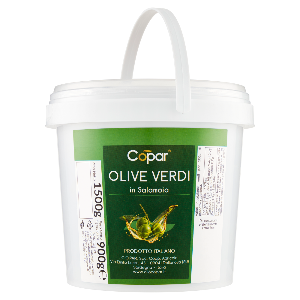 Copar Olive Verdi in Salamoia 1500 g