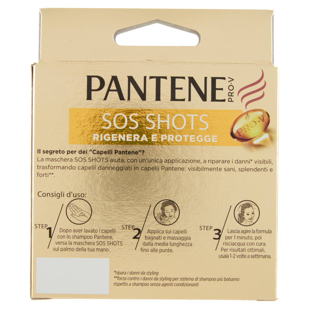 Pantene Pro-V SOS Shots Rigenera e Protegge - Ampolla 1 Minuto 3 x 15 ml