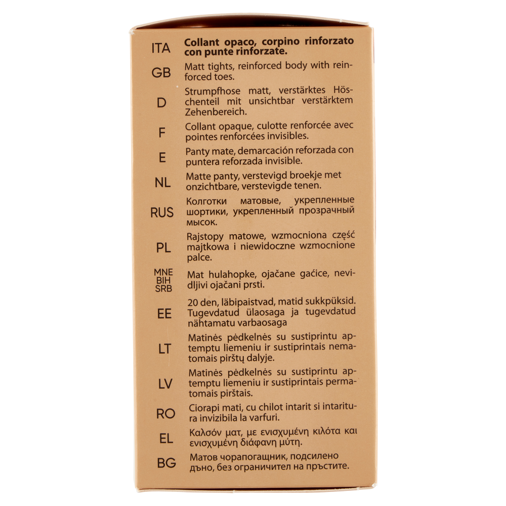 pompea Classico Collant opaco 20 den 3/4-M/L Polvere Dorata 2 Paia