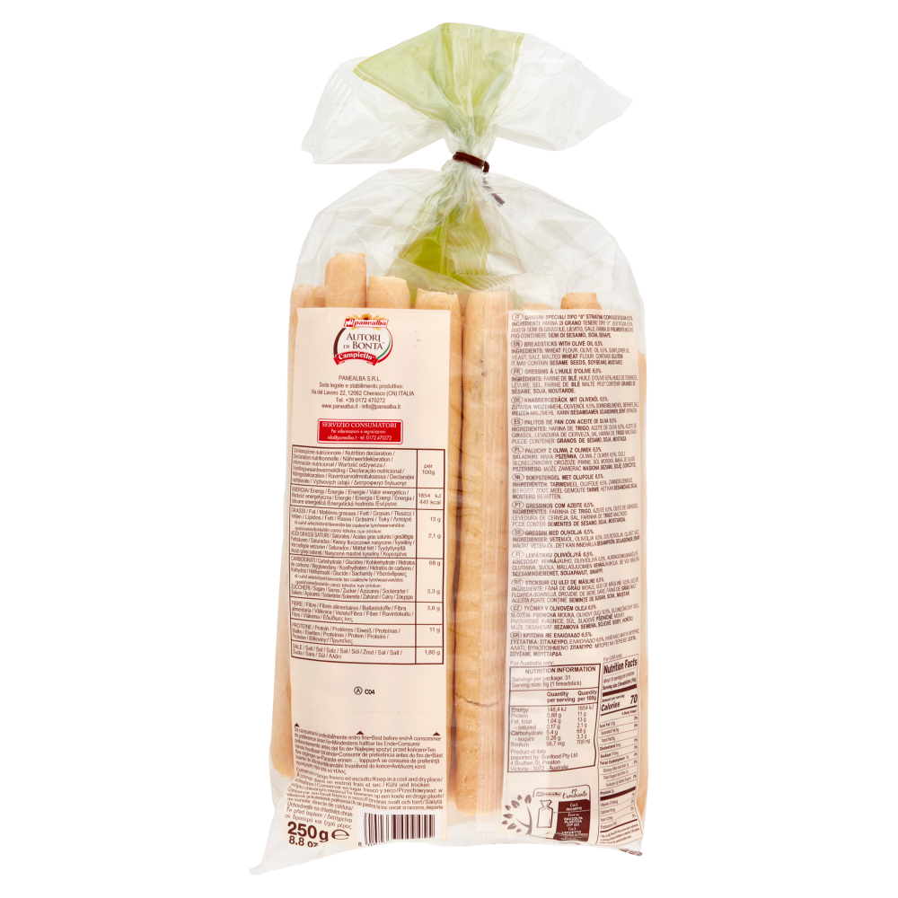 panealba Stiratini Olio di Oliva 250 g