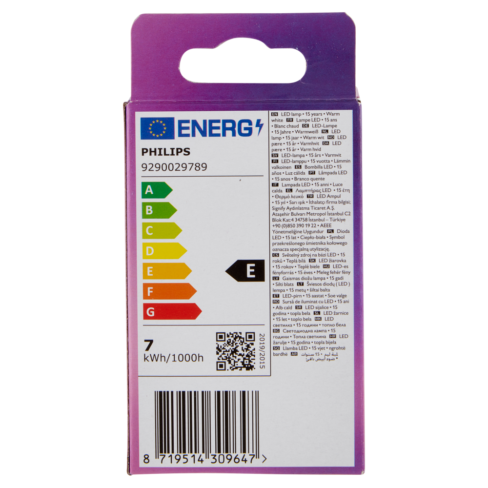 Philips Led sfera 60W E14 2700K non dim