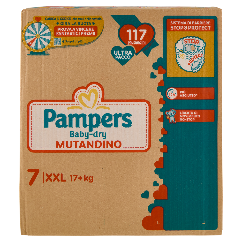 Pampers Baby-dry Mutandino XXL 117 pz