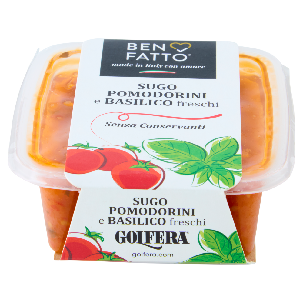 Golfera Ben Fatto Sugo Pomodorini e Basilico freschi 180 g