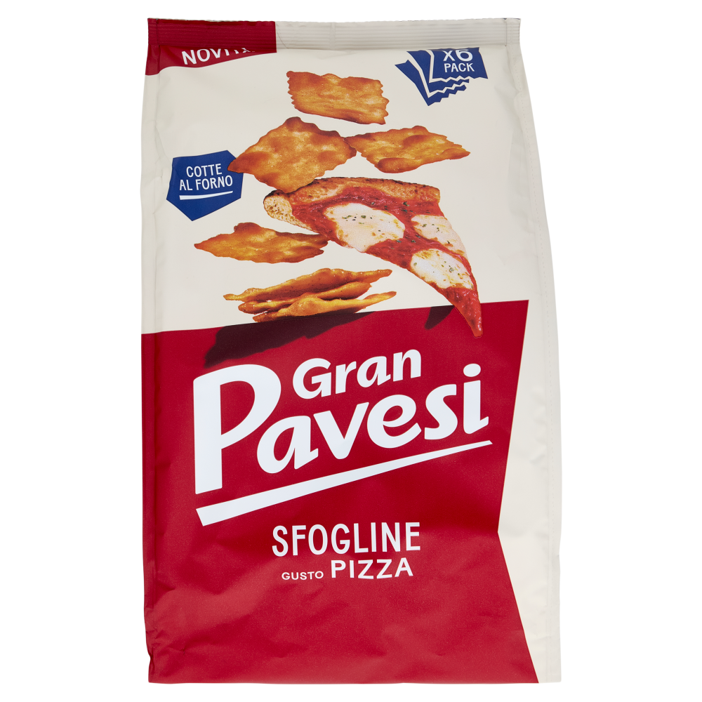 Gran Pavesi Sfogline Gusto Pizza Snack Cotte al Forno 6 Pacchetti 180g