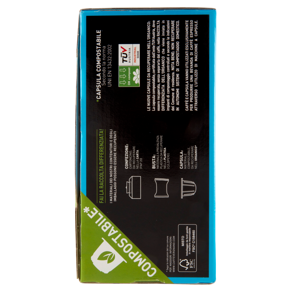 Caff&egrave; Vergnano 1882 &Egrave;spresso1882 Decaf Compostabile** Capsule Compatibili Nespresso* 50 x 5 g